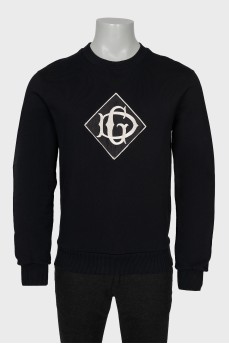 Men's sweatshirt with embroidered monogram