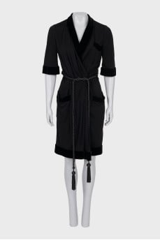Wrap dress with belt