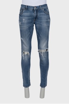 Men's jeans with ripped effect