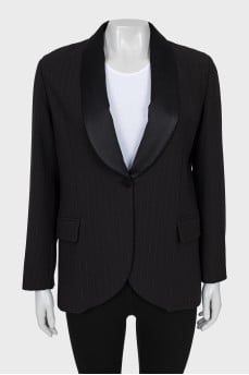 Single-breasted jacket with tag