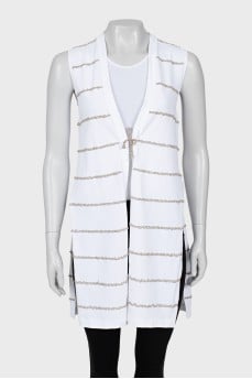 Straight cut waistcoat with ties