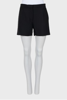 Black shorts with eyelets