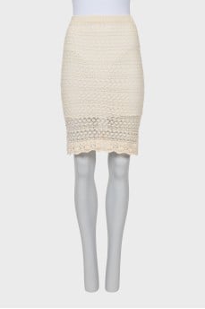 Knitted fitted skirt