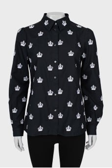 Black shirt with embroidery