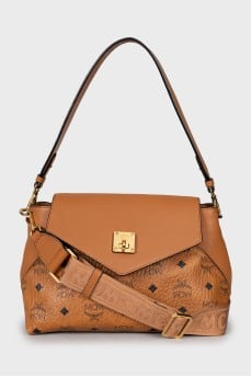 Brown bag with signature print