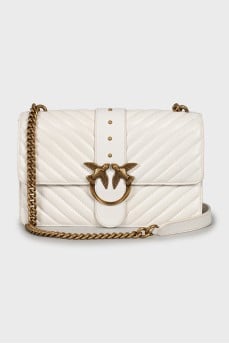 Leather bag on chain