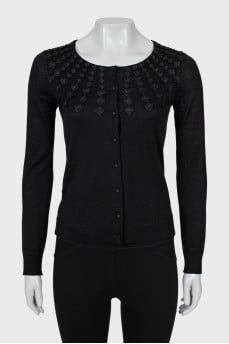 Silk and wool cardigan