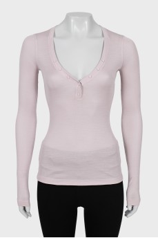Pink long sleeve with buttons