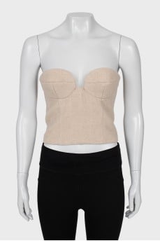 Cashmere corset top