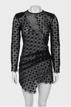 Asymmetrical lace dress