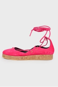Shoes with a tag