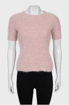 Pink short sleeve jumper