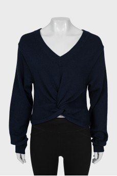 Wool jumper with drape