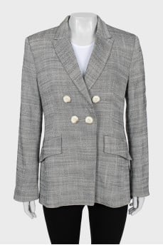 Double-breasted jacket in grey