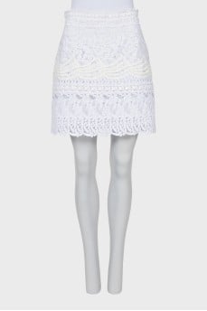 White lace skirt with tag