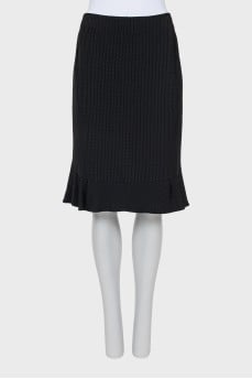 Black striped print skirt