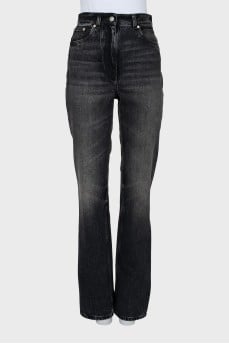 Straight fit jeans in black