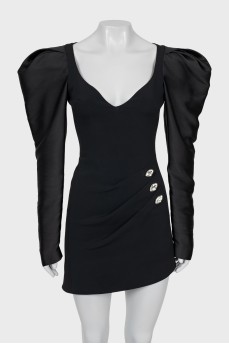 Long sleeve crystal dress