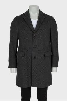 Men's coat in a checkered print