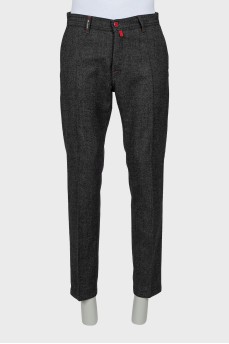 Men's grey wool trousers