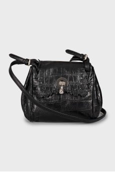 Embossed leather bag