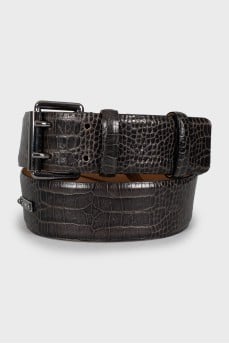 Leather belt with removable elements