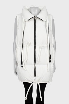 White fitted vest