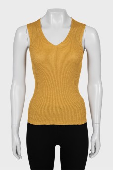 Golden fitted tank top