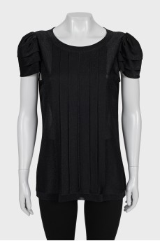 Black mesh blouse