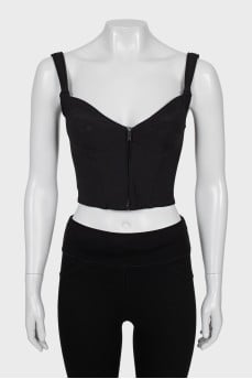 Short top with zip