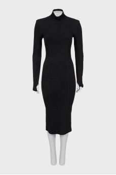 High neck dress with cutout back