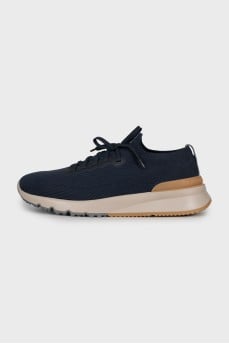 Men's blue textile sneakers
