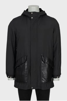 Men's jacket with fur lining