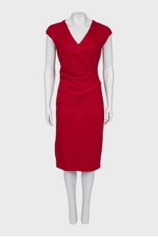 Red dress with side zipper