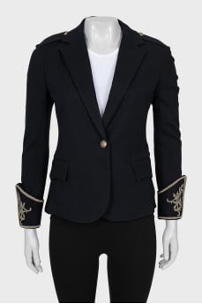 Jacket with ornament on cuffs