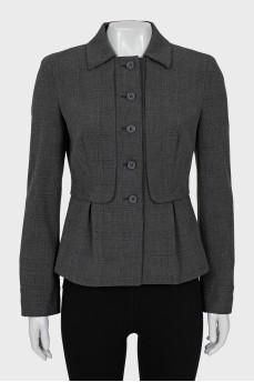 Fitted checkered jacket