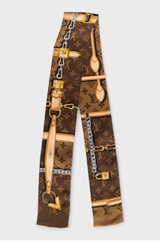 Silk twilly in signature print