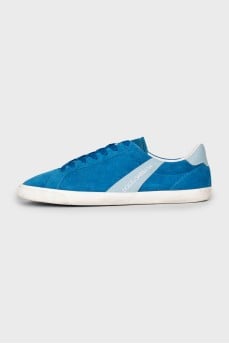 Men's blue suede sneakers