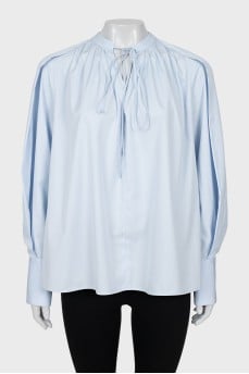 Loose fit blouse with ties