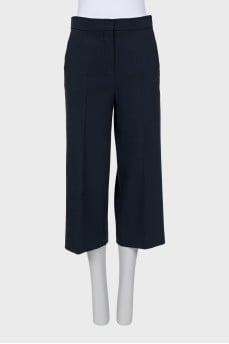 Cropped wide leg trousers