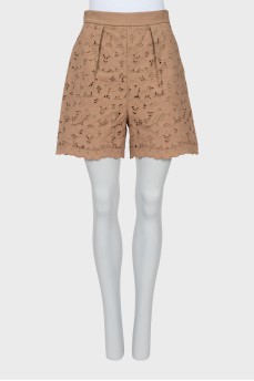 Lace shorts with pockets