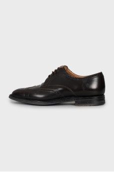 Men's brown leather brogues
