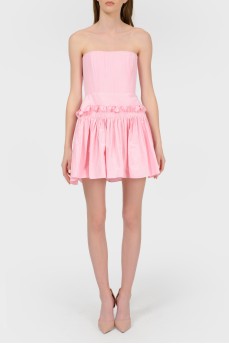 Mini dress with open shoulders with tag