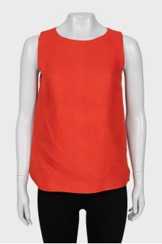 Linen straight cut top