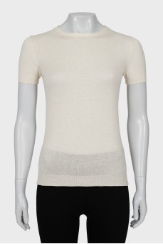 Silk and cashmere t-shirt