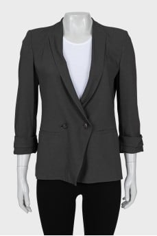Gray jacket with 3/4 sleeves