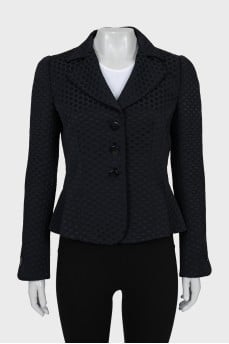 Fitted jacket with embroidery