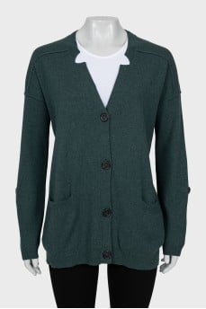 Cashmere cardigan with tag