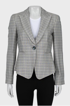 Houndstooth fitted jacket
