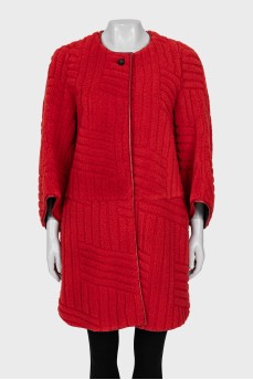 Coat with 3/4 sleeves